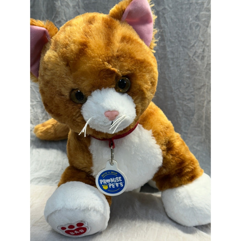 Build A Bear Promise Pets Orange Tabby Cat Plush Ginger Striped Stuffed Animal